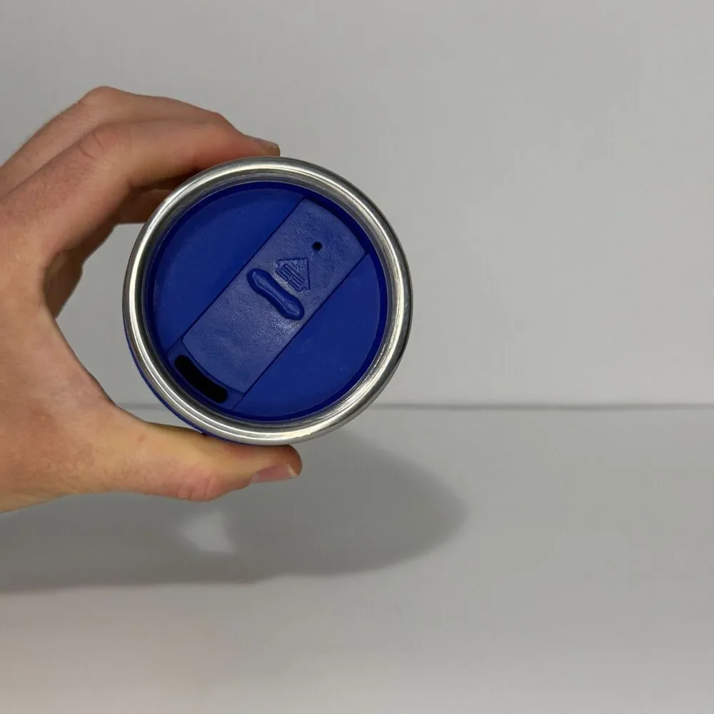 Boeing Stainless Steel Travel Mug Blue Insulated Coffee Cup w Lid